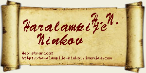 Haralampije Ninkov vizit kartica